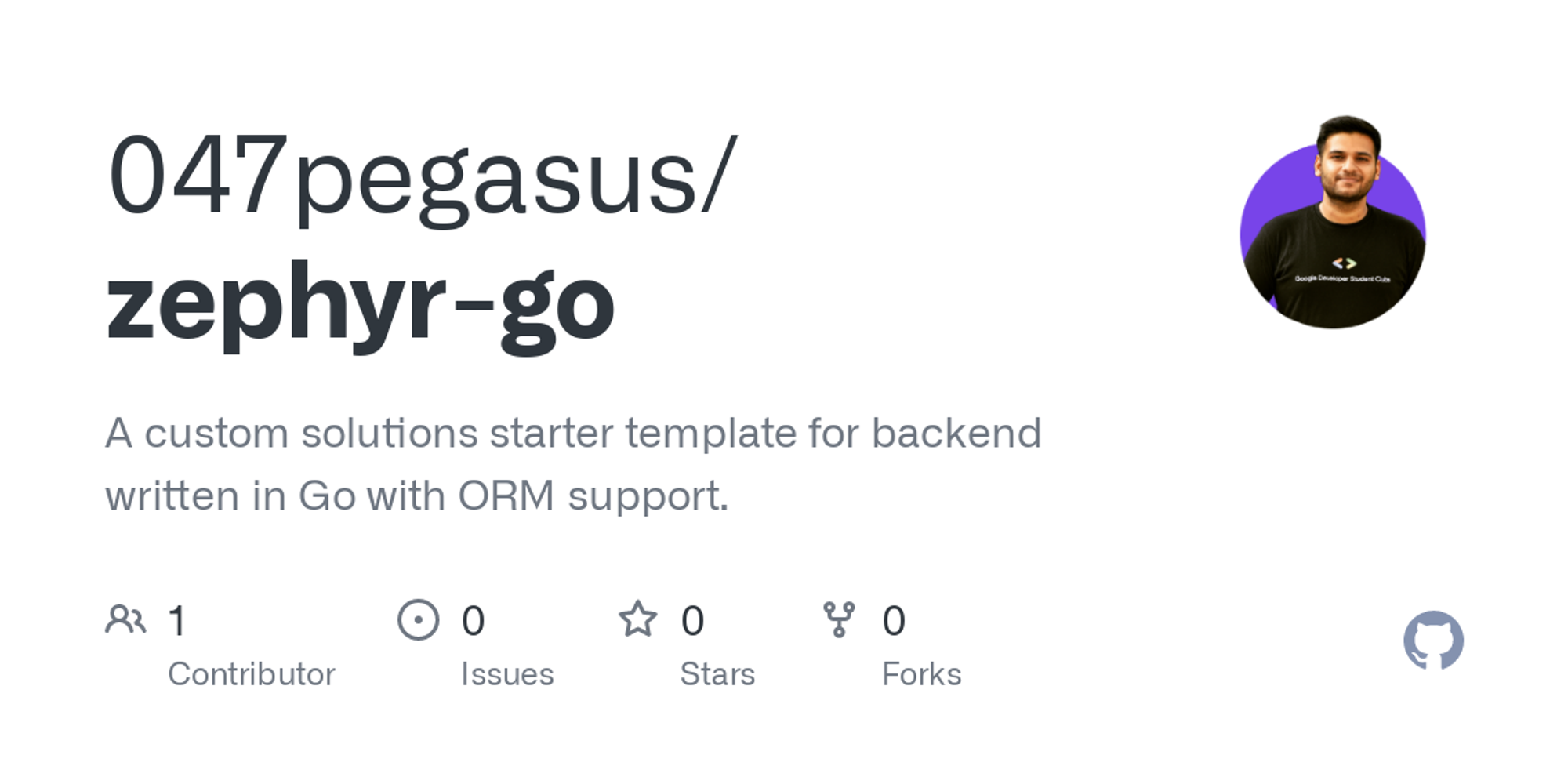 GitHub - 047pegasus/zephyr-go: A custom solutions starter template for backend written in Go with ORM support.